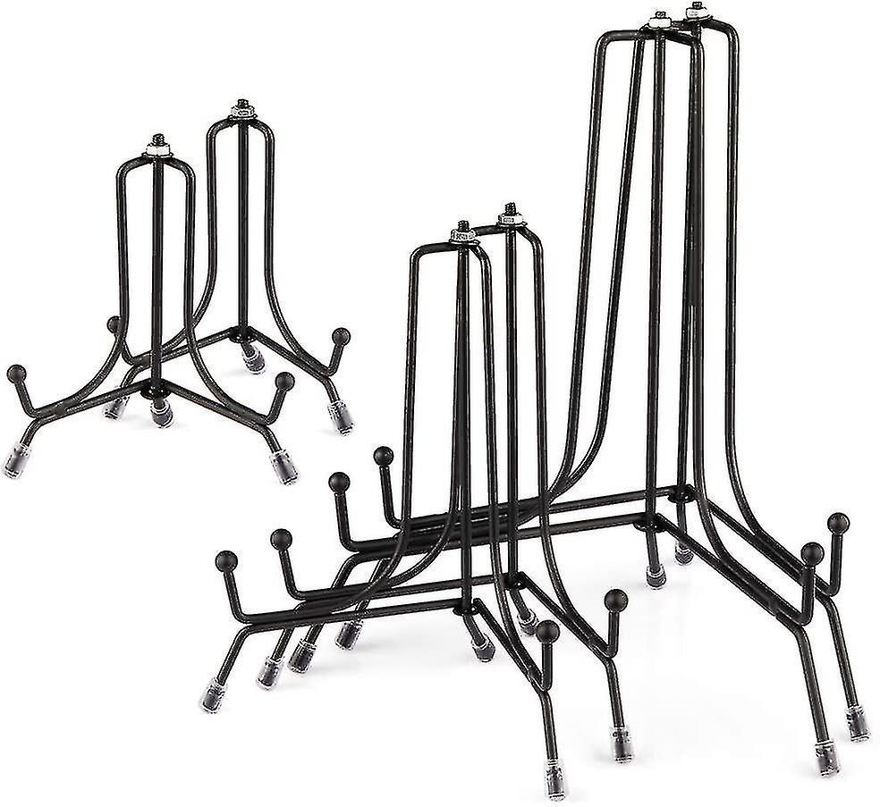 6 Pa 3 Size Upgraded Anti-slip Plate Stands For Display Bla Iron Easel Plate Holder Display Stand For Pictures Photo Frames Decorative Plate An