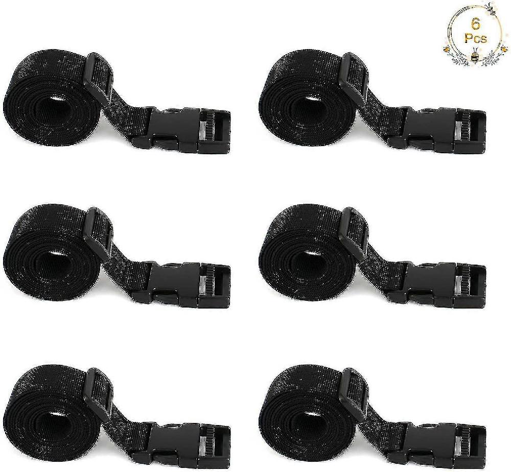 6 Packs Nylon Luggage Straps Webbing Straps With Quick-release Buckles