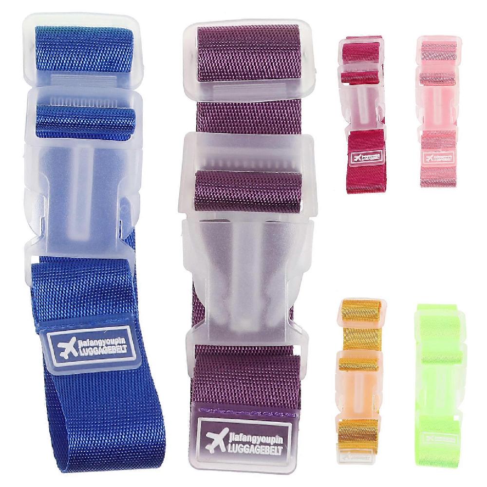 6pcs Luggage Strap Adjustable Suitcase Belt Heavy Duty Fixing Strap Backpack Strap