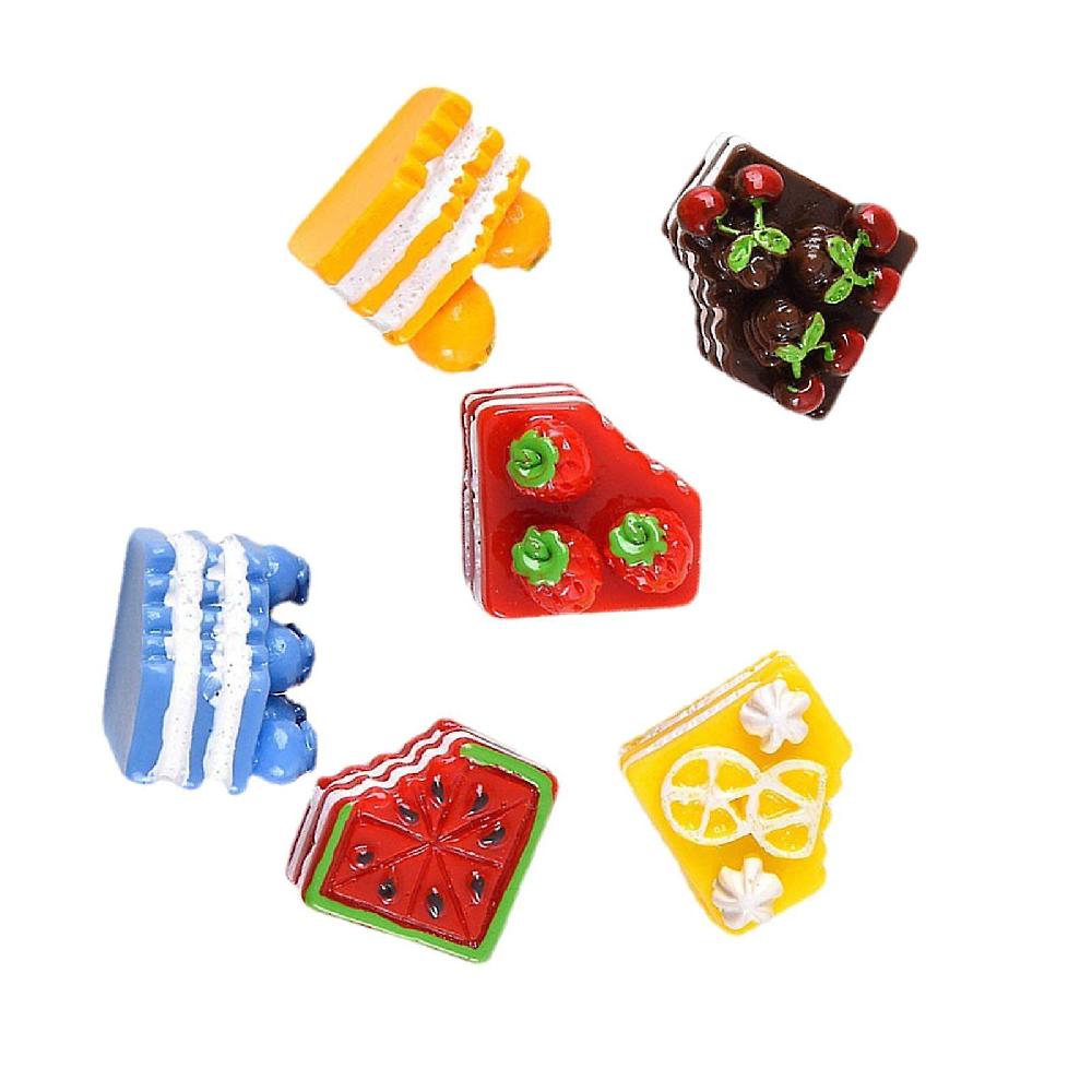 6x Miniature Cake For Craft Making Potted Landscaping Jewelry Making Lovely