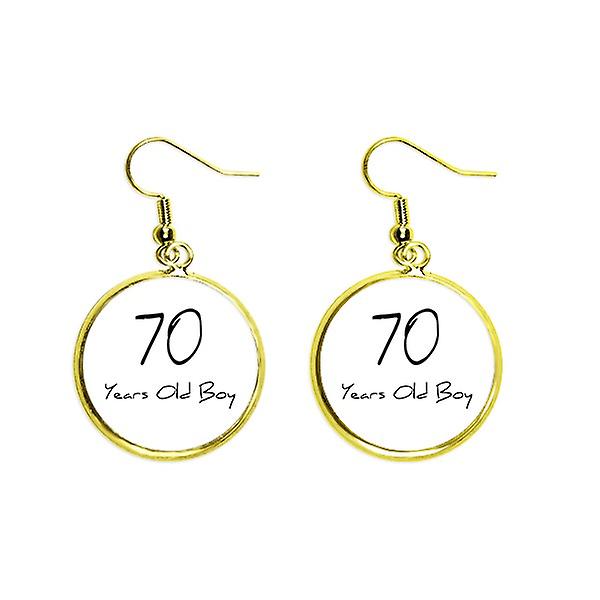 70 Years Old Boy Age Old Art Deco Fashion Ear Dangle Golden Drop Earring Jewelry Woman