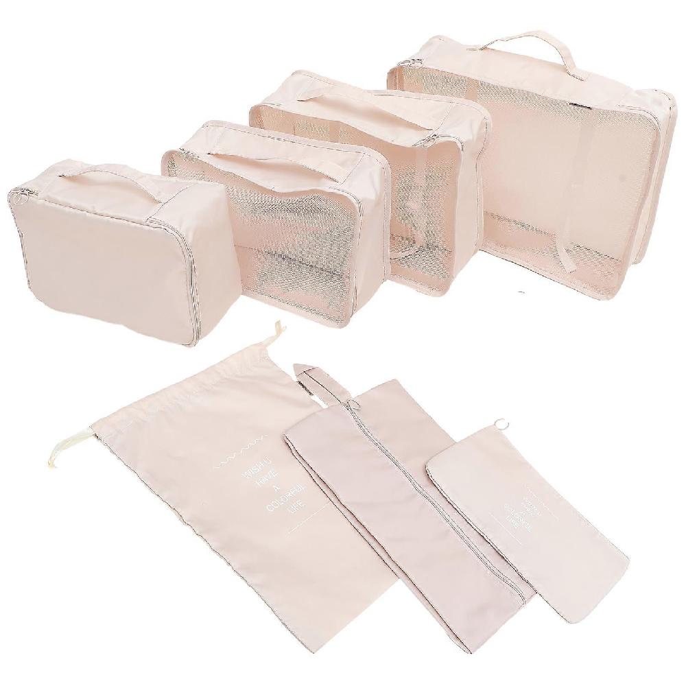 7pcs Travel Packing Cubes Travel Accessories Pouches Outdoor Luggage Organizer Bags