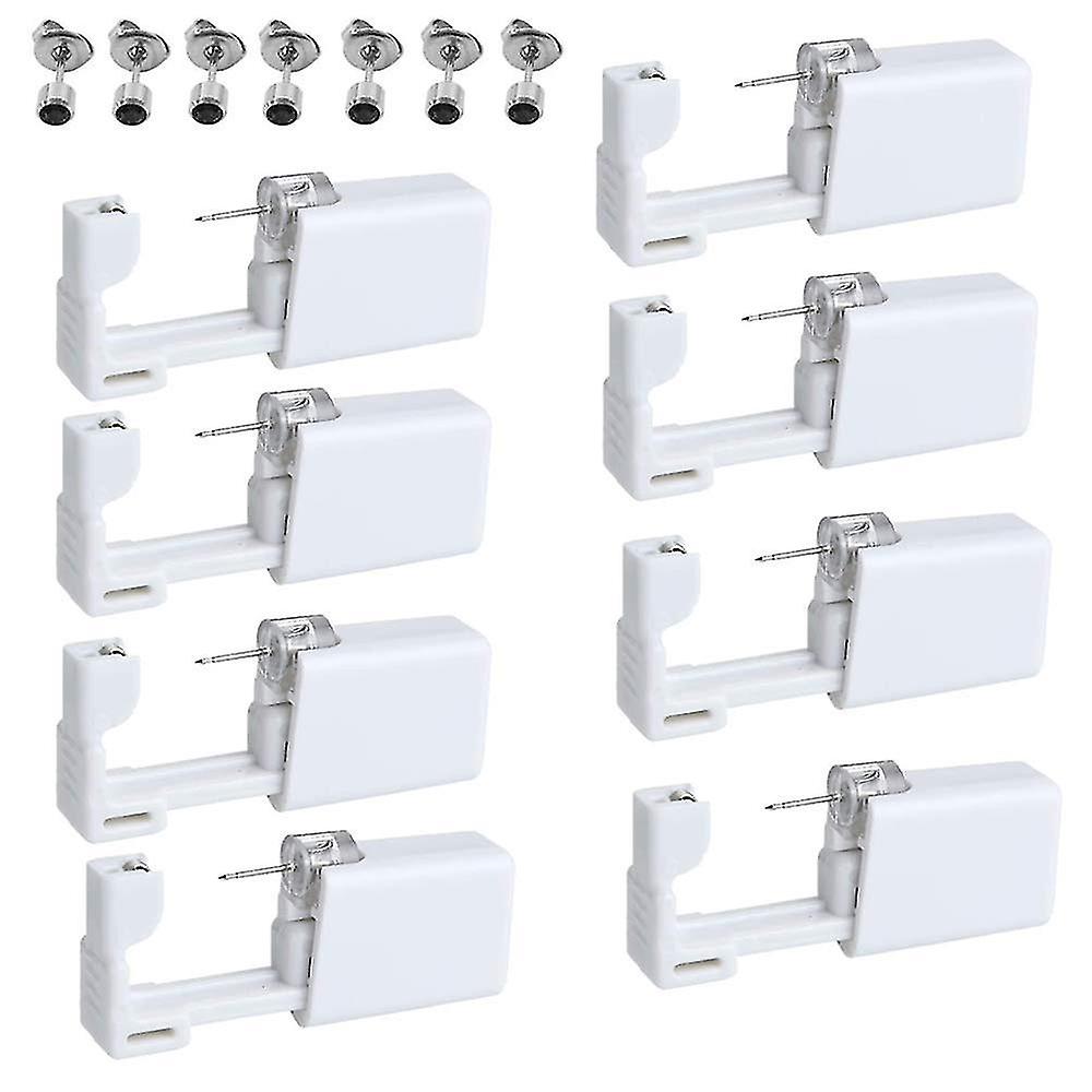 8 Pack Disposable Ear Piercing Gun With Ear Studs Asepsis No Pain Safety Self Ear Piercing Gun Kit Tool