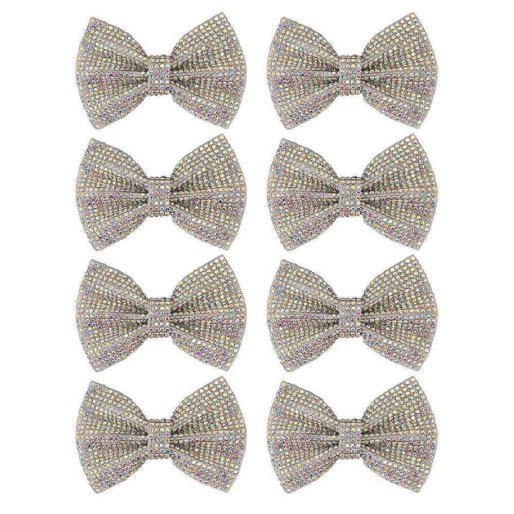 8pcs Bow Shoe Clips Fibbia per scarpe Bowknot staccabile Clip decorative rimovibili per scarpe da sposa per festa di nozze