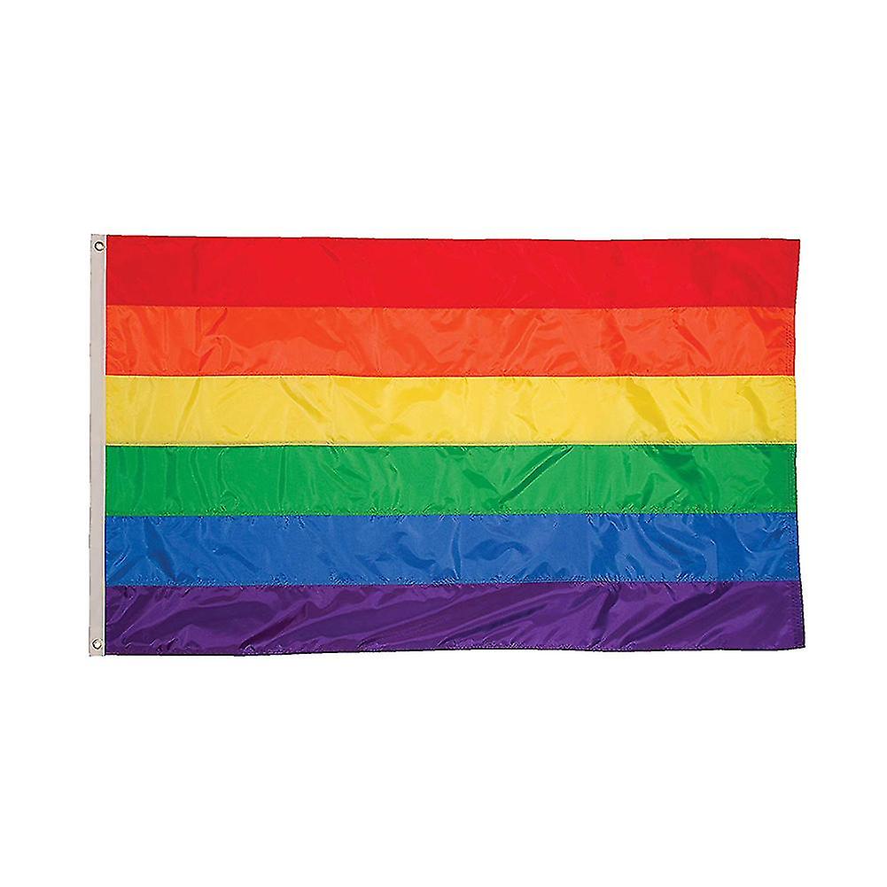 90x150cm 6 Colori Poliestere Arcobaleno Bandiera Gay Lesbica Orgoglio Pace Lgbt Decor