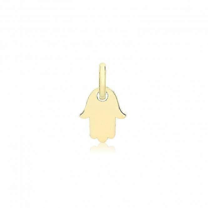 9ct Yellow Gold Plain Hamsa Pendant PN1329