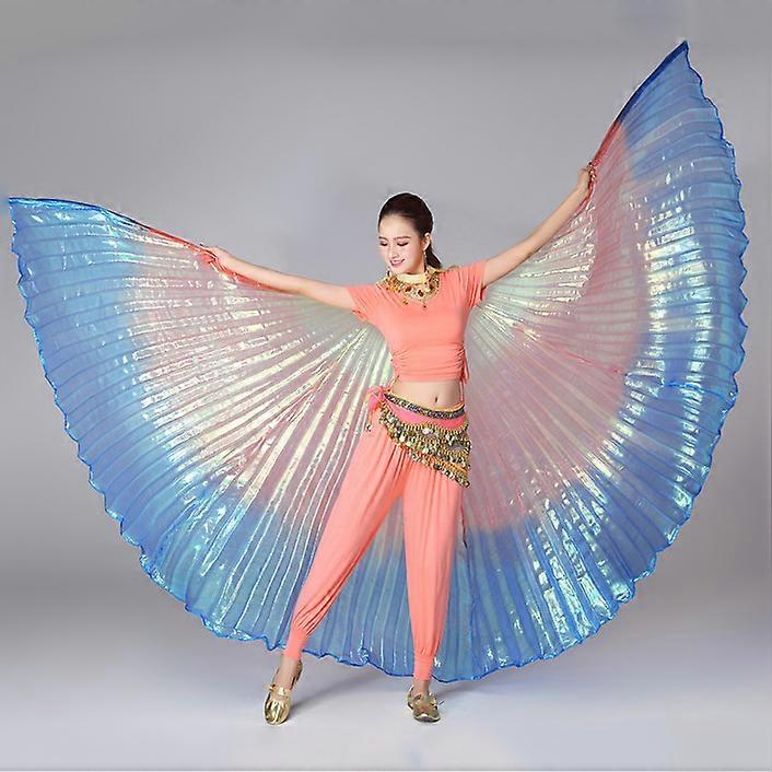 A buon mercato Stage Performance Puntelli Accessori per la danza Ali egiziane 270 gradi Danza del ventre Ali di Iside (senza bastoni)