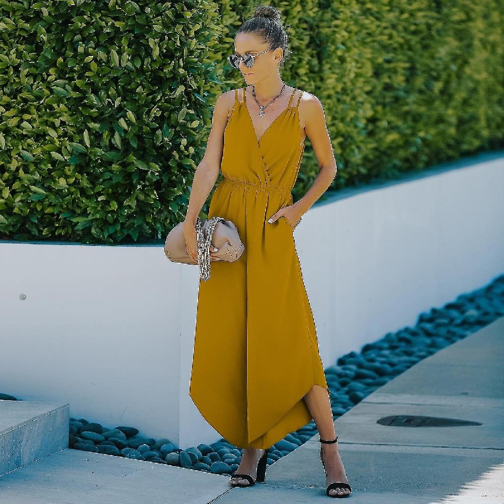 Abito estivo da donna Tuta a tracolla da donna 2022 Pantaloni a gamba larga Pantaloni per donna