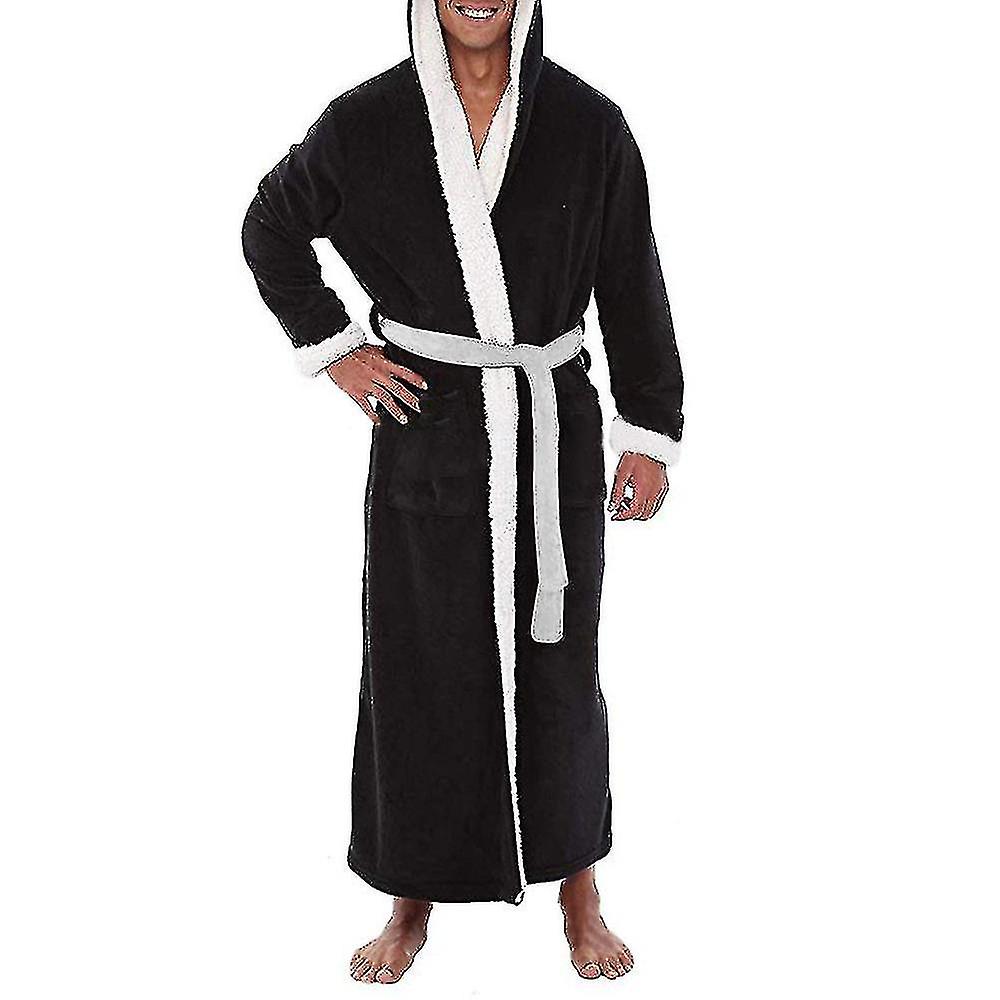 Accappatoio Con Cappuccio Da Uomo Morbido Accappatoio Manica Abito