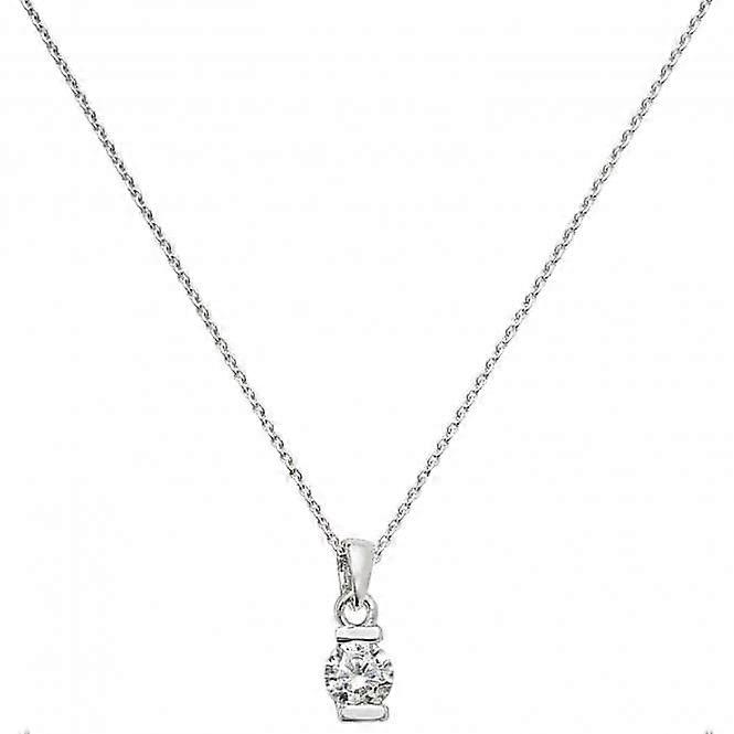 Acotis Silver Jewellery Ladies Zirconia Pendant On Chain G3269