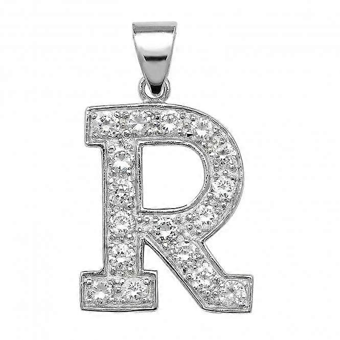 Acotis Silver Pendant Zirconia Initial G6127/R