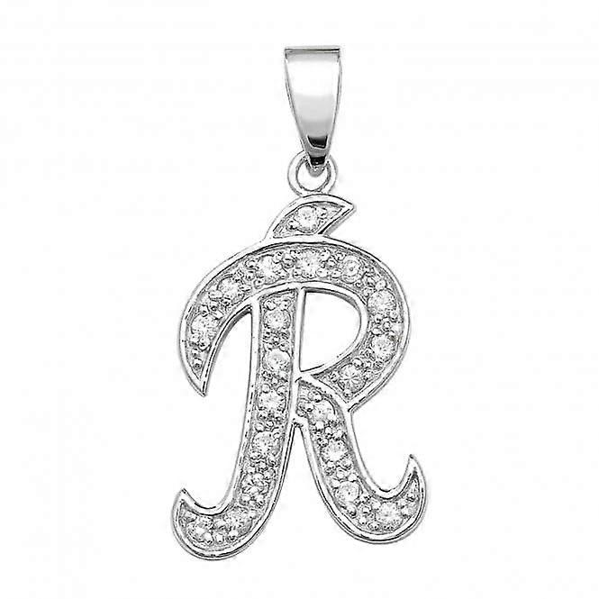 Acotis Silver Pendant Zirconia Initial G6128/R