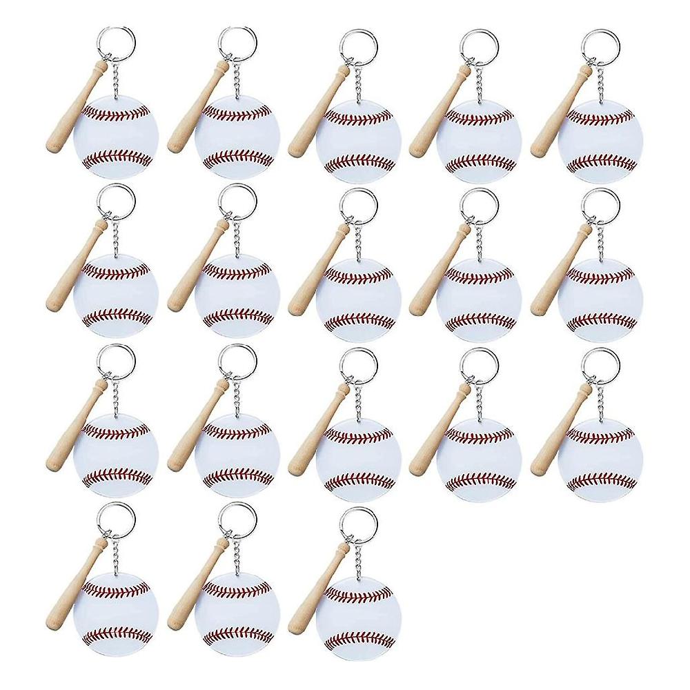 Acrylic Baseball Keychain Keyring For Keychain Crafts Jewelry Making Supplies