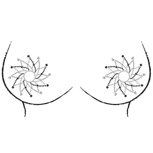Adesivi Corpo Seno Gioielli Viso Tatuaggio Acrilico Lacrime Pietre Preziose Bindi Chest Stickers Breast Pasties (colore Assortito)