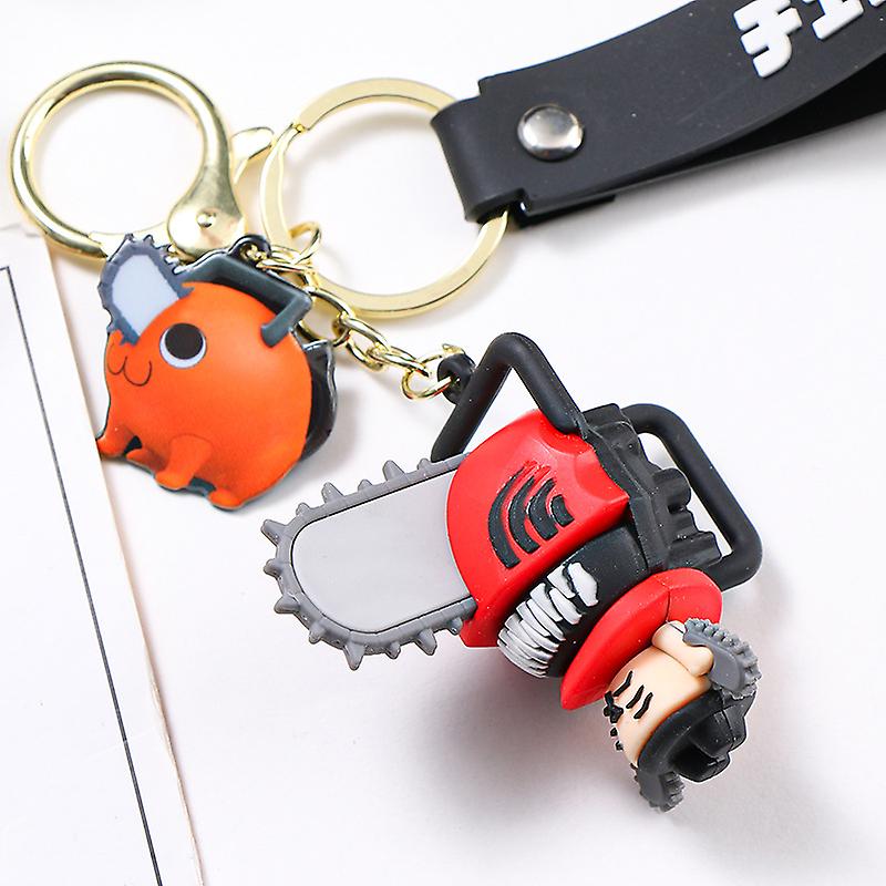Anime Chainsaw Man Keychain Molto Cool Soft Rubber Devil Denji Car Keyring Carino Pochita Toy Key Chain Bag Pendente Key Holder Gift