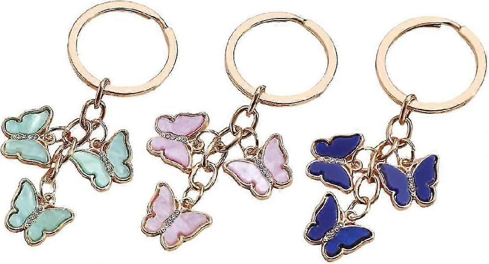 Atclv 1~3 Pcs Ch Keychain Cute Acrylic Chain Tassel Keyring Purse Bag Accessories