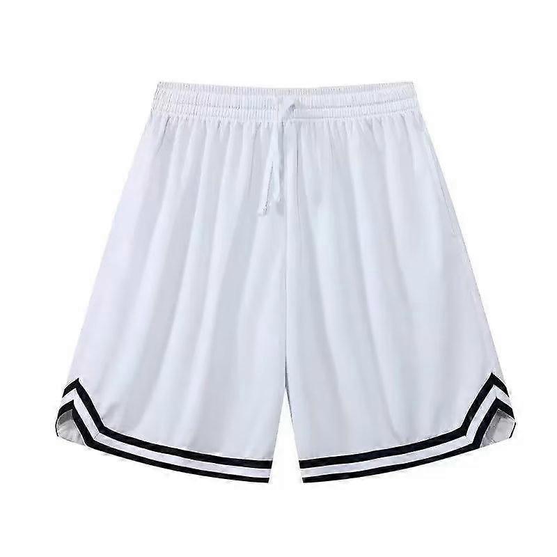 Athletic Shorts for Men with Pockets and Elastic Waistband Quick Dry Shorts-white