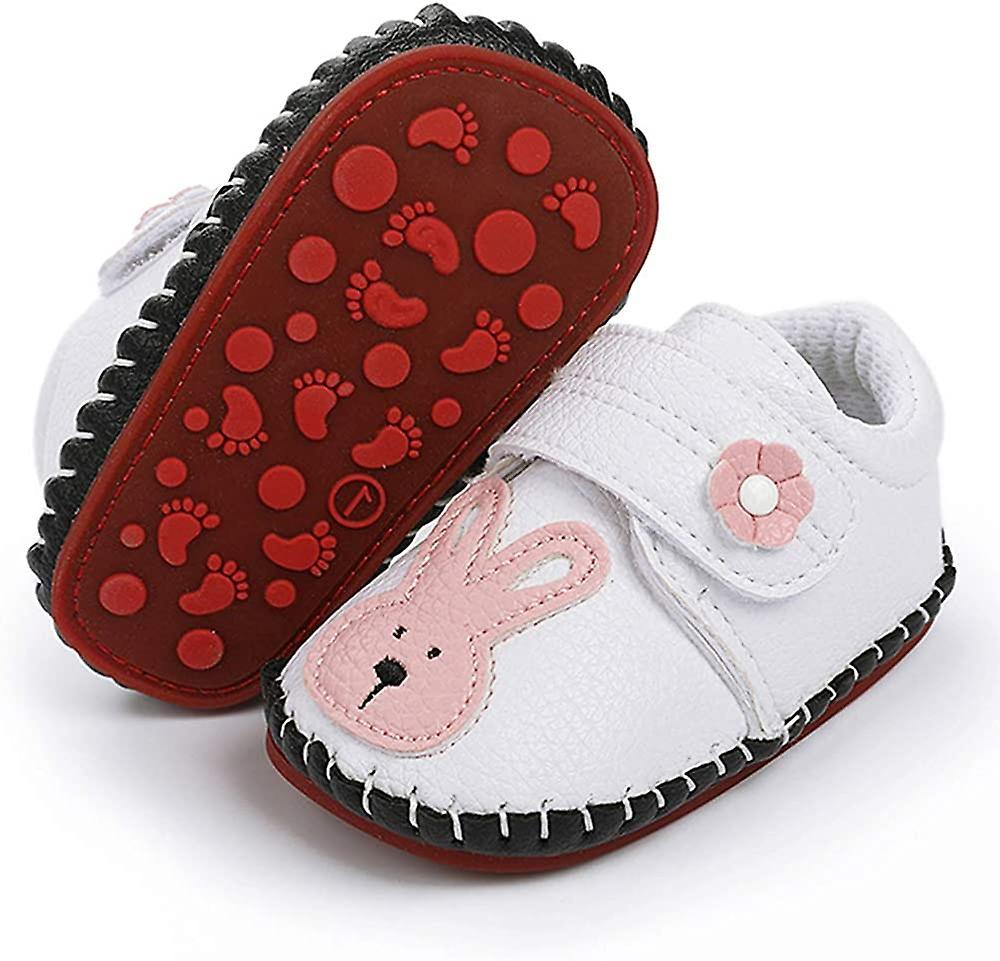 Baby Boys Girls Walking Shoes Hard Bottom Non Slip Pu Leather Outdoor Sneaker Infant Carton Slipper Toddler First Walker Crib Shoes(3-18 Months)