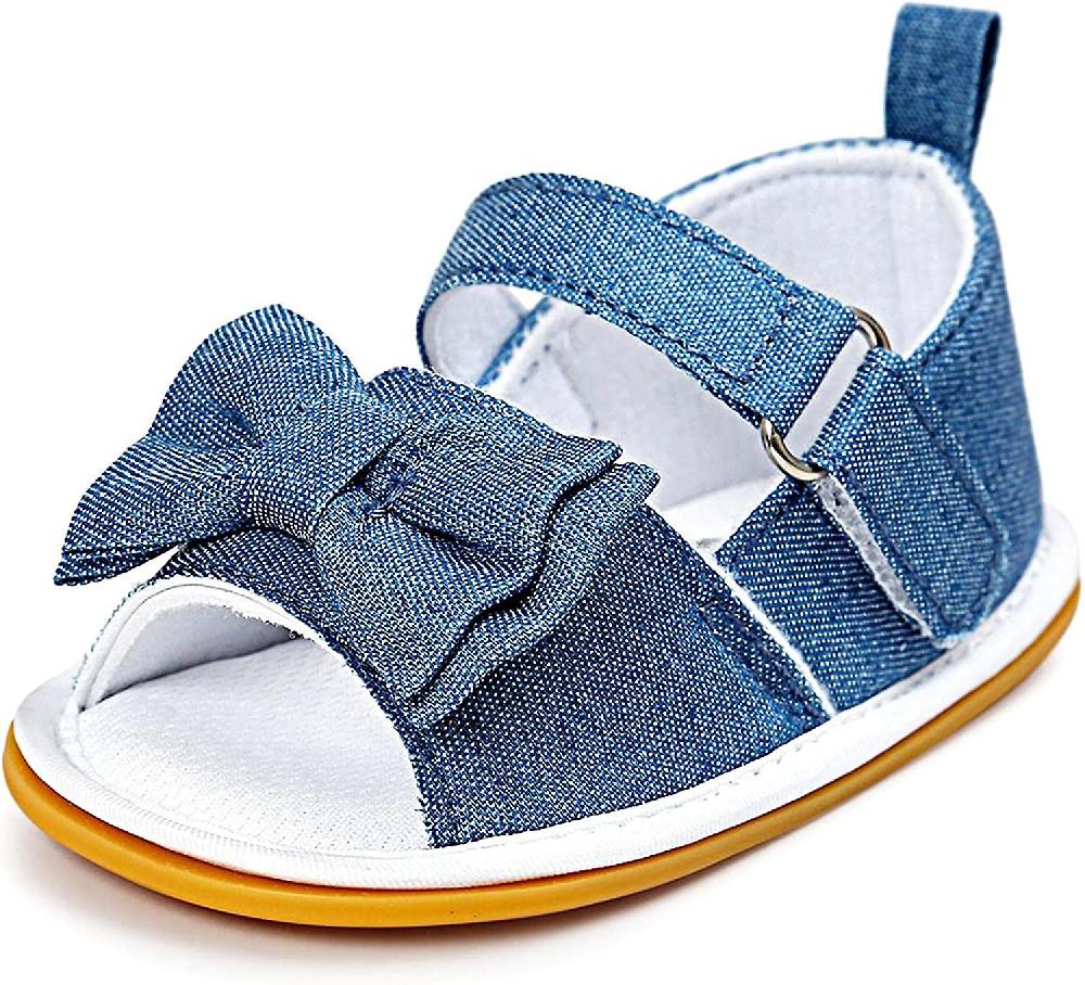 Baby Girl Boy Sandals Infant Toddler Girl Summer Shoes Premium Princess Open Toe Sandals With Soft Anti-slip Sole First Walker Crib Shoes 0-18 Months
