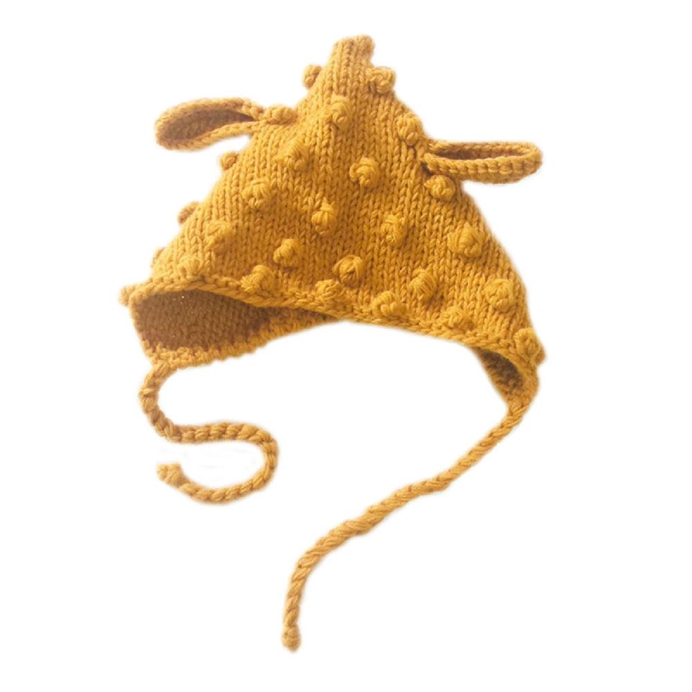 Baby Knitting Warm Beanie Cap Cute Ear Protector Hat Newborn Photograph Props For Infants Children