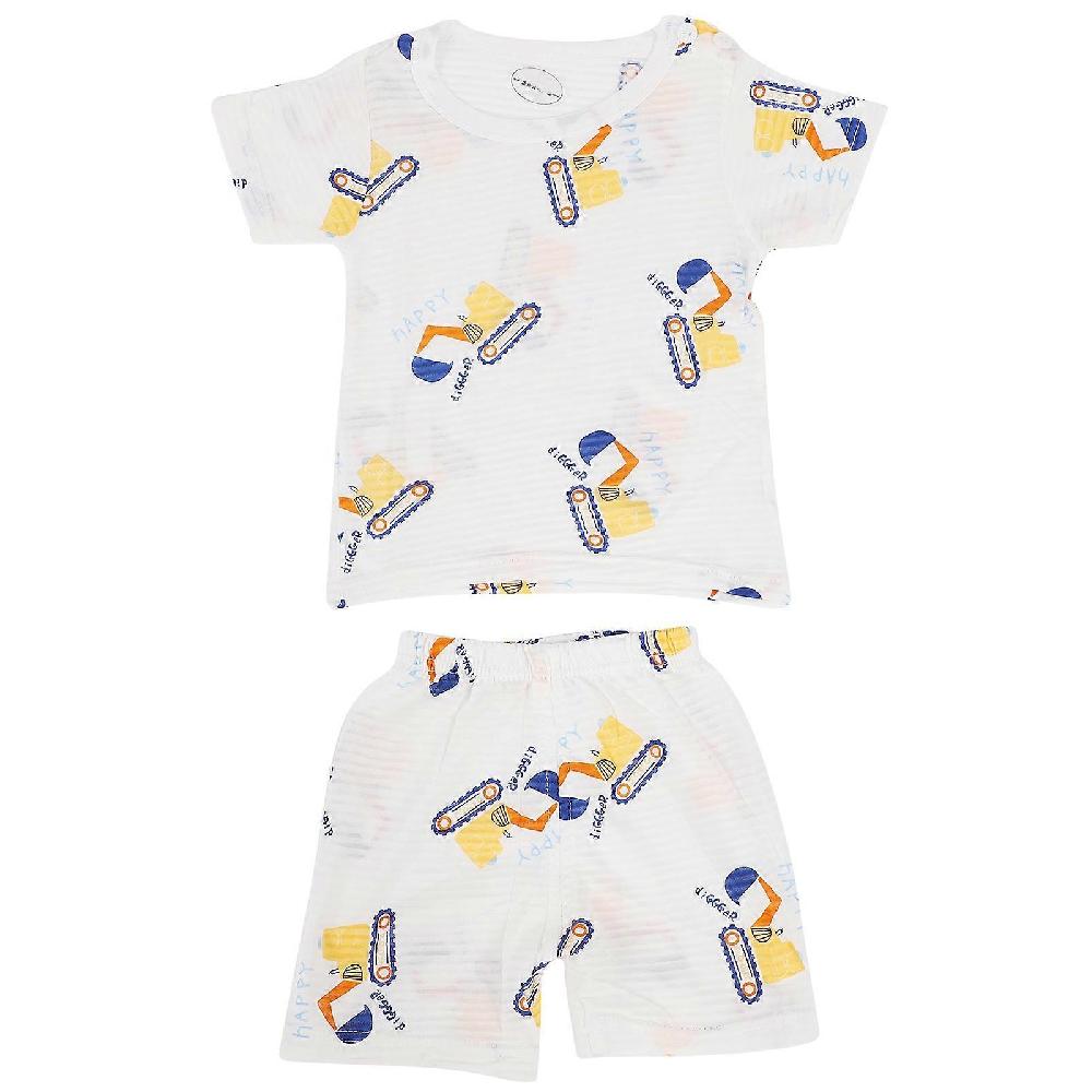Baby Shorts TShirt Set Infant Breathable Shorts Two Piece Clothes Outfits for Summer(Excavator Pattern 130cm)