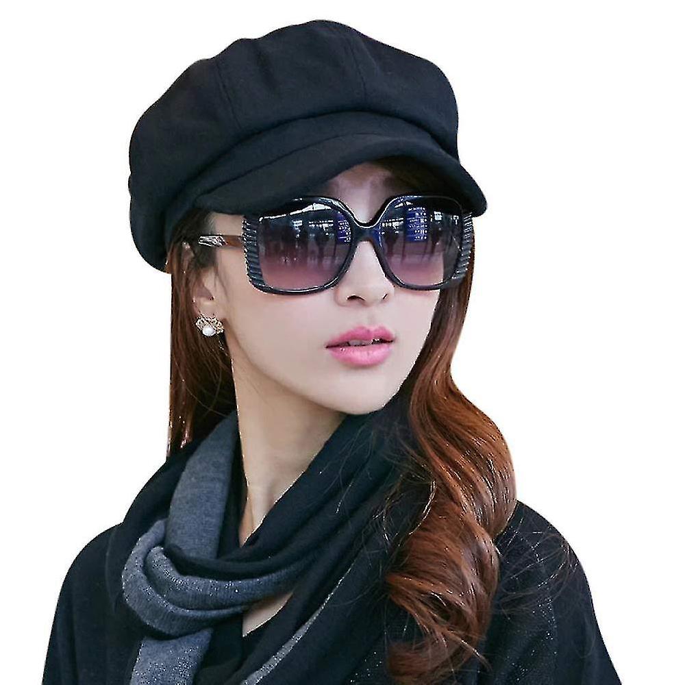 Baker Boy Cap Cappello per donne Ragazza Berretti francesi Berretti cappelli 8 pannelli Lana calda Newsboy Cap