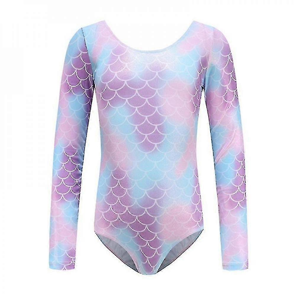 Bambini Balletto Ginnastica Tuta Manica Lunga Body Danza Pratica Vestiti Ragazze Diamond Body Danza Costume ZCL
