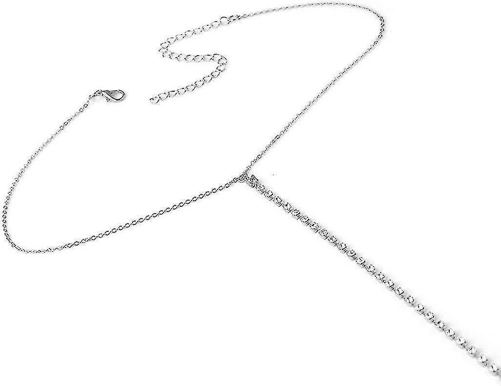 Bar Body Chain Simple Sexy Bikini Chain Crystal Belly Waist Chain For Women