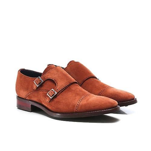 Barker X Jules B Suede Lancaster Monk Shoes