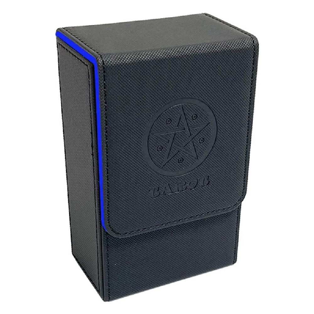 Black Blue Tarot Tarot Card Storage Box PU Leather Game Poker Deck Card Frame