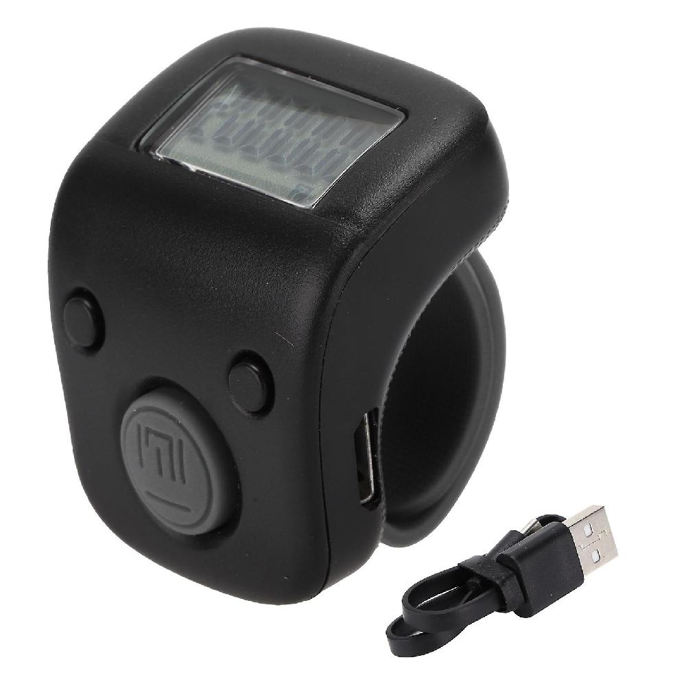 Black Mini Digital Ring Beads Counter for Buddhist Meditation Chanting Tool