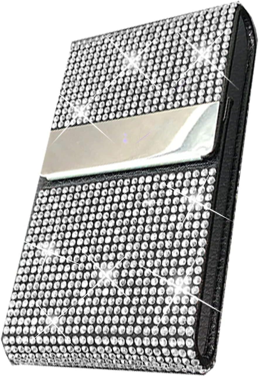 Bling Business Card Holder Case With Crystal Diamonds Rhinestones With Magnetic Closure Name Card Holder Purse Card Case