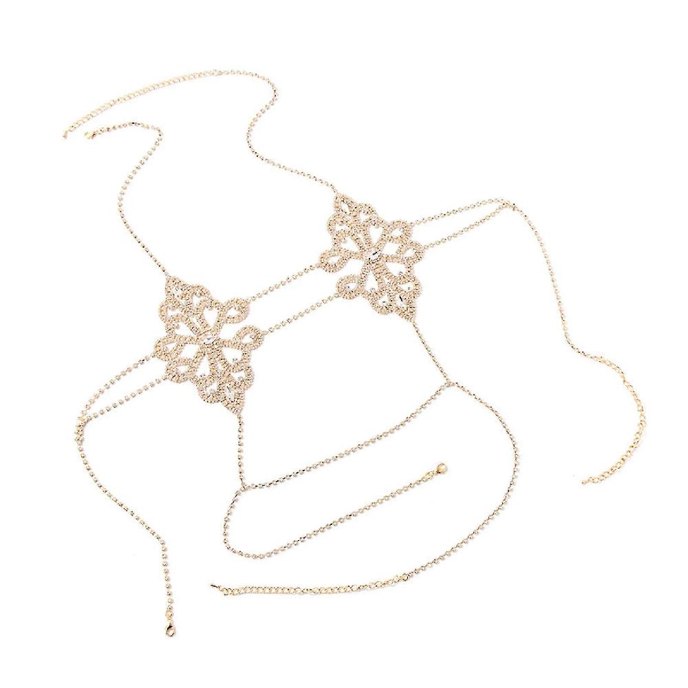 Body Chain Bikini Bra Chain Suit Beach Waist Belly Chain for Women and Girls