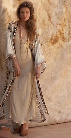 Bohemian Printed Bikini Cover-ups Elegante Self Belted Kimono Dress Tunic Women Plus Size Beach Wear Swim Suit Cover Up Q1228a-1