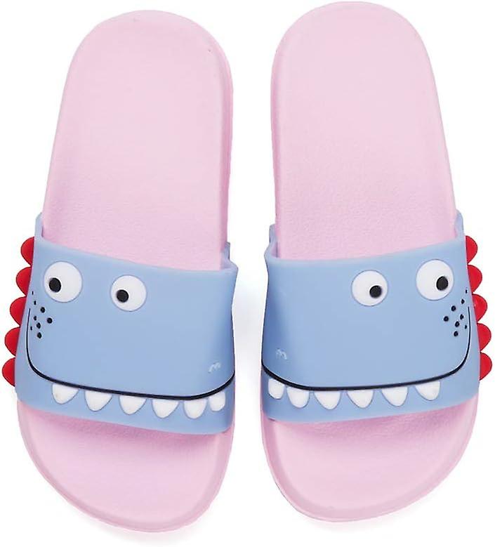 bolury Ragazzi Ragazze Dinosauro Slide Sandali Bambini Indoor Outdoor Beach Pool Sandali Antiscivolo Doccia Slide Home Pantofole Rosa