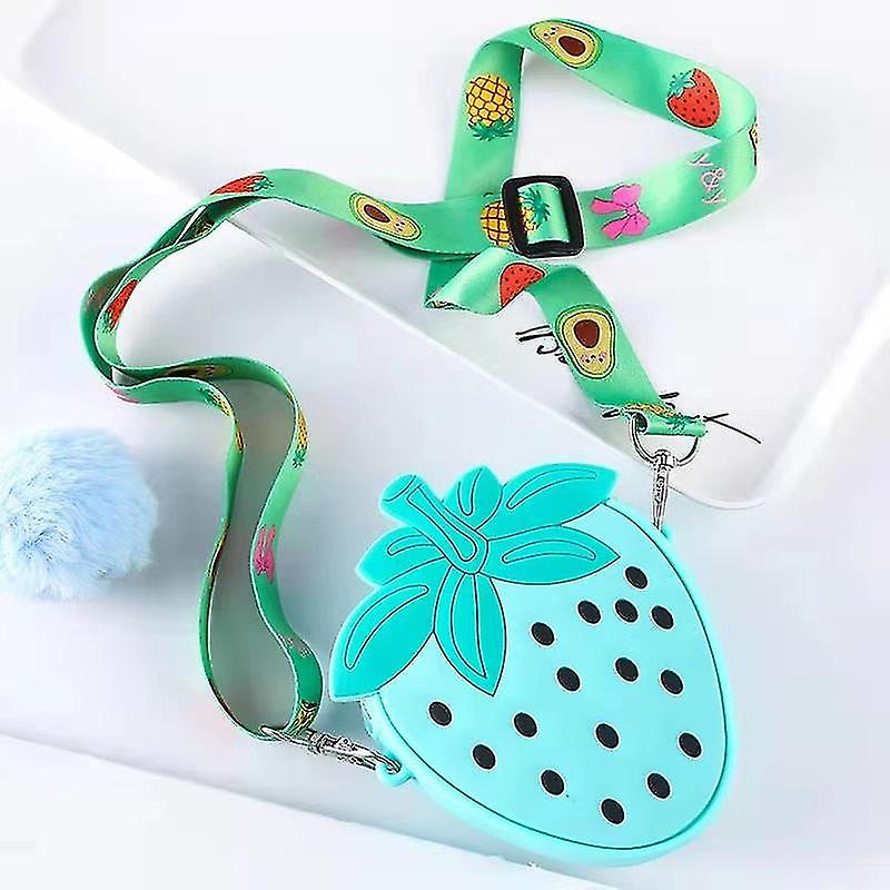 Borsa A Tracolla Alla Fragola Con Borsa Di Stoccaggio Per Il Trucco A Tracolla Staccabile