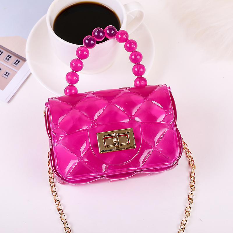 Borsa In Gelatina Per Donna Borsa Perla Diagonale Portatile Borsa A Tracolla A Catena