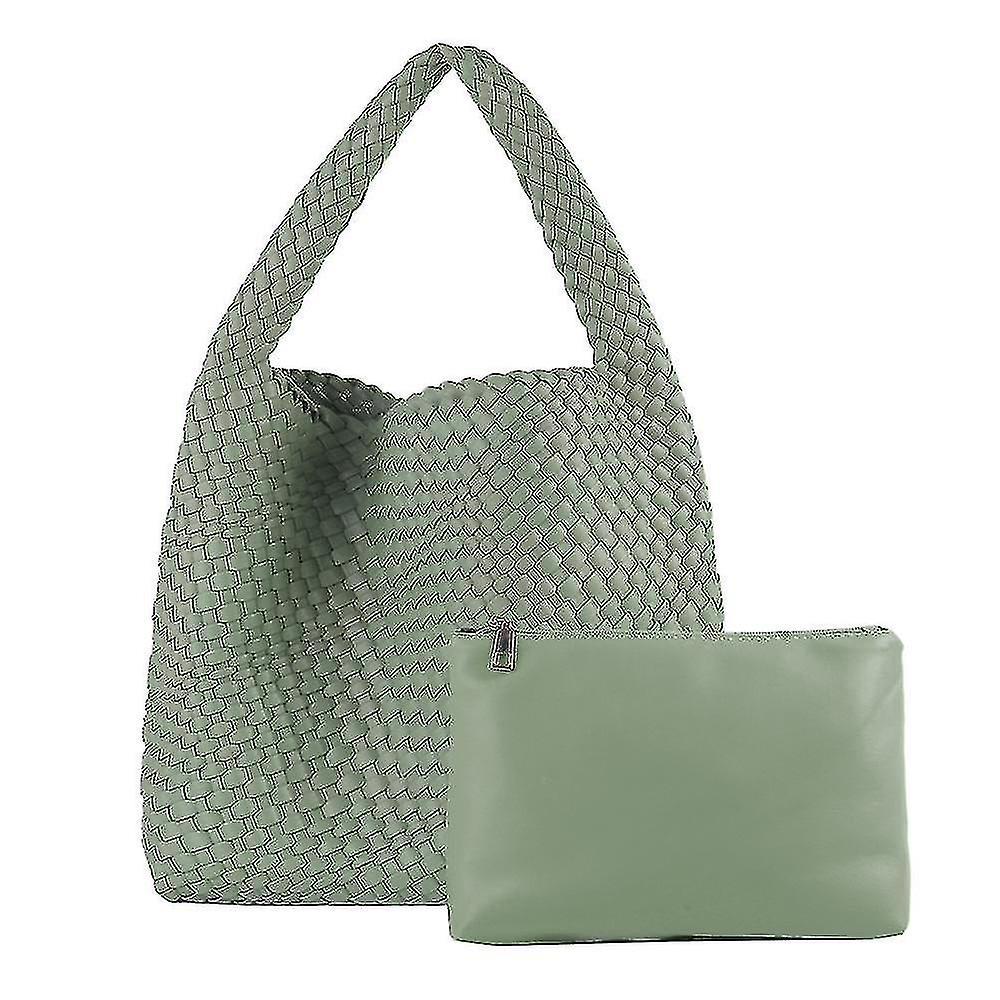Borsa in pelle tessuta per le donne Moda a tracolla Hobo Borse Tote Handbag Top Handle Bucket Bags