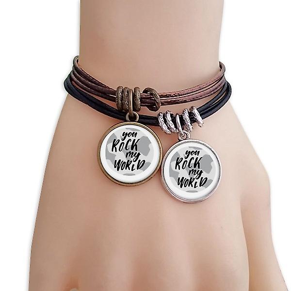 Bracciale You Rock My World Quote Style