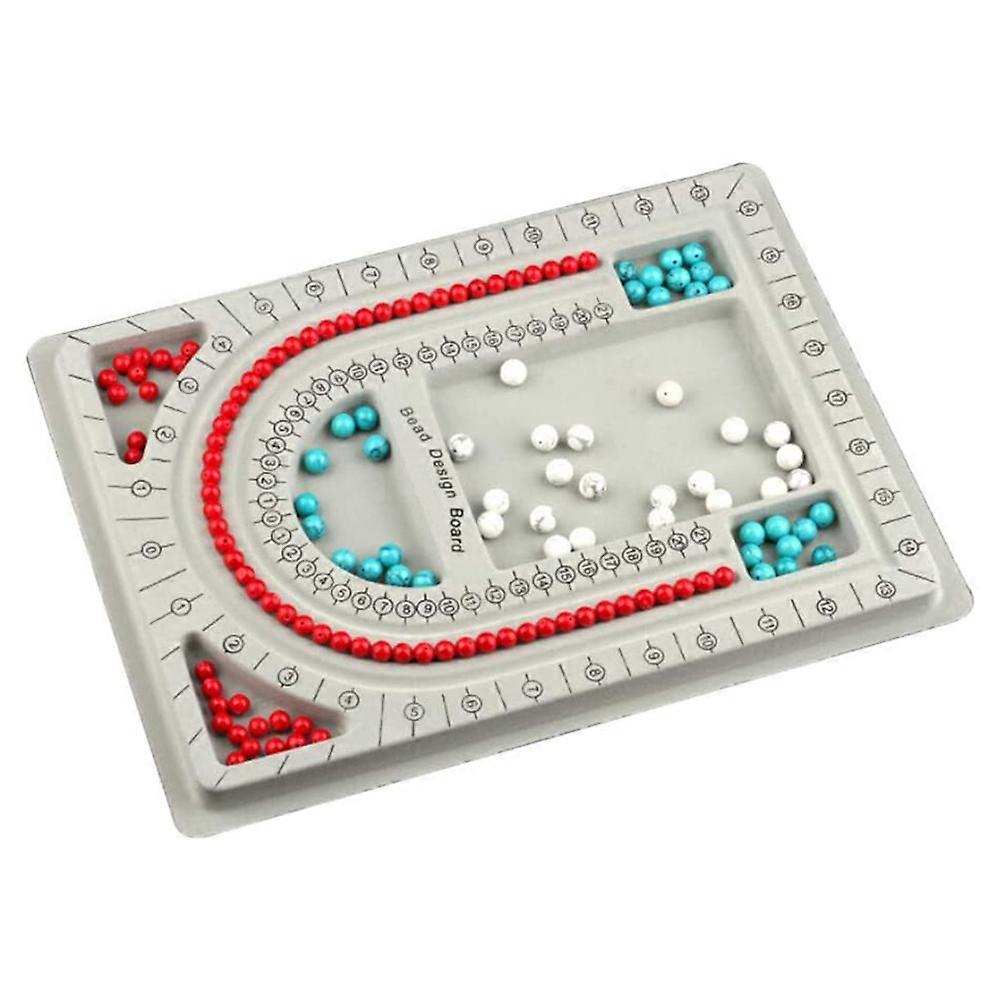 Bracelet Design Board Flocked Bead Board Bracelet Beading Jewelry Organizer Tray Design DIY Craft Tool (Necklace Beads/Bracelet Beading Board)