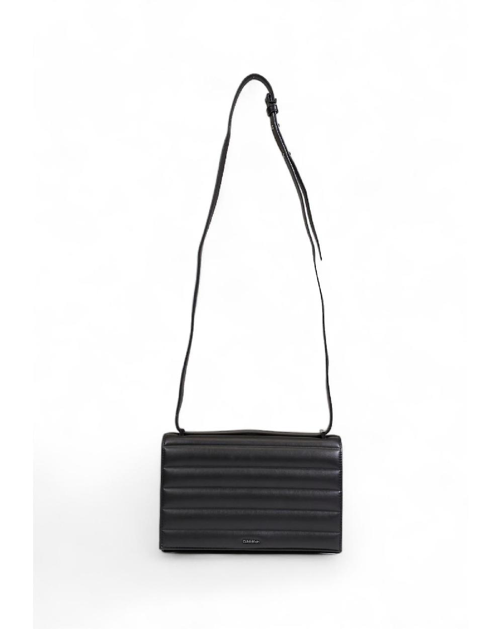 Calvin Klein Kendra Borsa A Tracolla Con Patta Trapuntata Nera