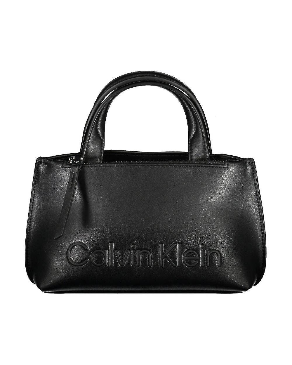 Calvin Klein Saffiano Leather Mini Handbag - Black