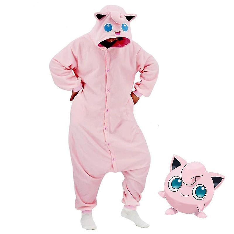 Can Dream Cute Pink Fat Ding Anime Cosplay Animal Adult Female Cartoon Pajamas Winter Warm Jumpsuit Funny Jumpsuit Girls
