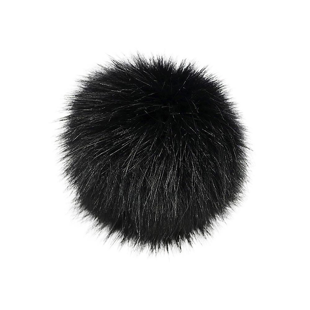 Cappelli da maglia fai-da-me Accessires-finta pelliccia finta Pom Pom Ball con pulsante a pressione