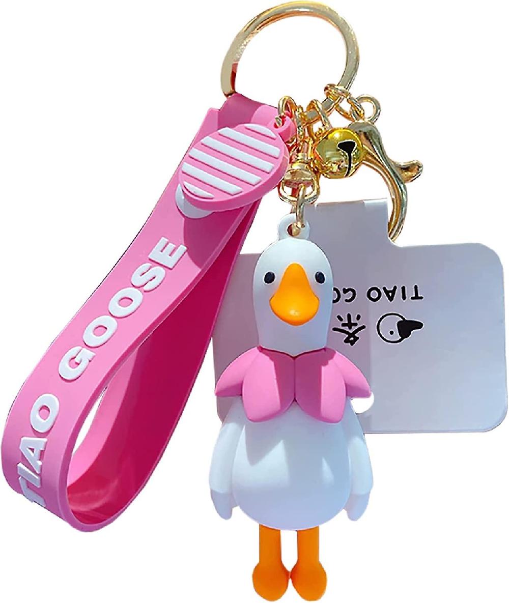 Carino Verde Oca Pvc Silicone Portachiavi Moda Creativo Cartoon Animal Pendente Metal Key Ring