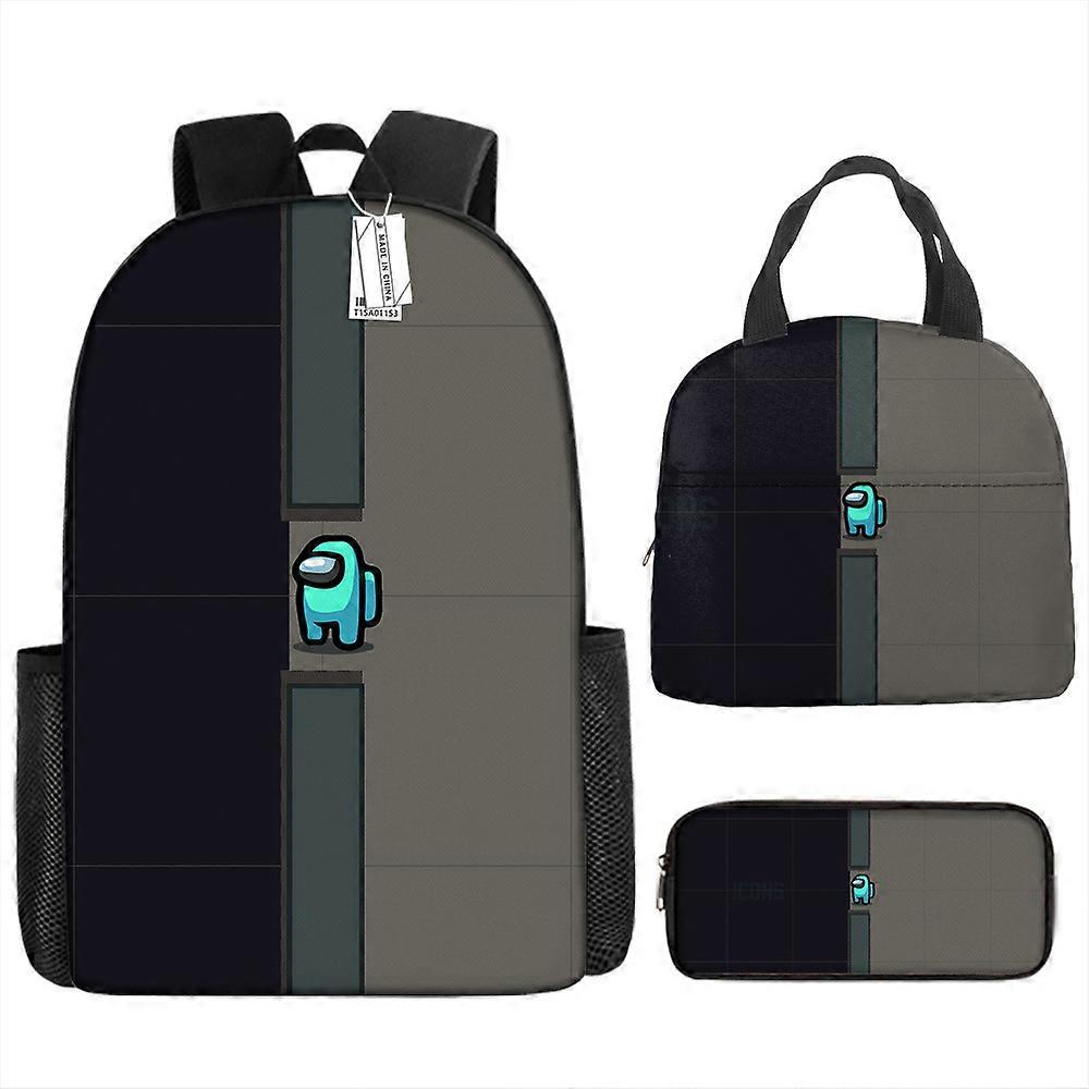 Cartoon Among Us Zaino Stampato Scuola Primaria E Secondaria Studente Schoolbag Lunch Bag Matita Borsa Tre Pezzi Set 10 -HGDMV