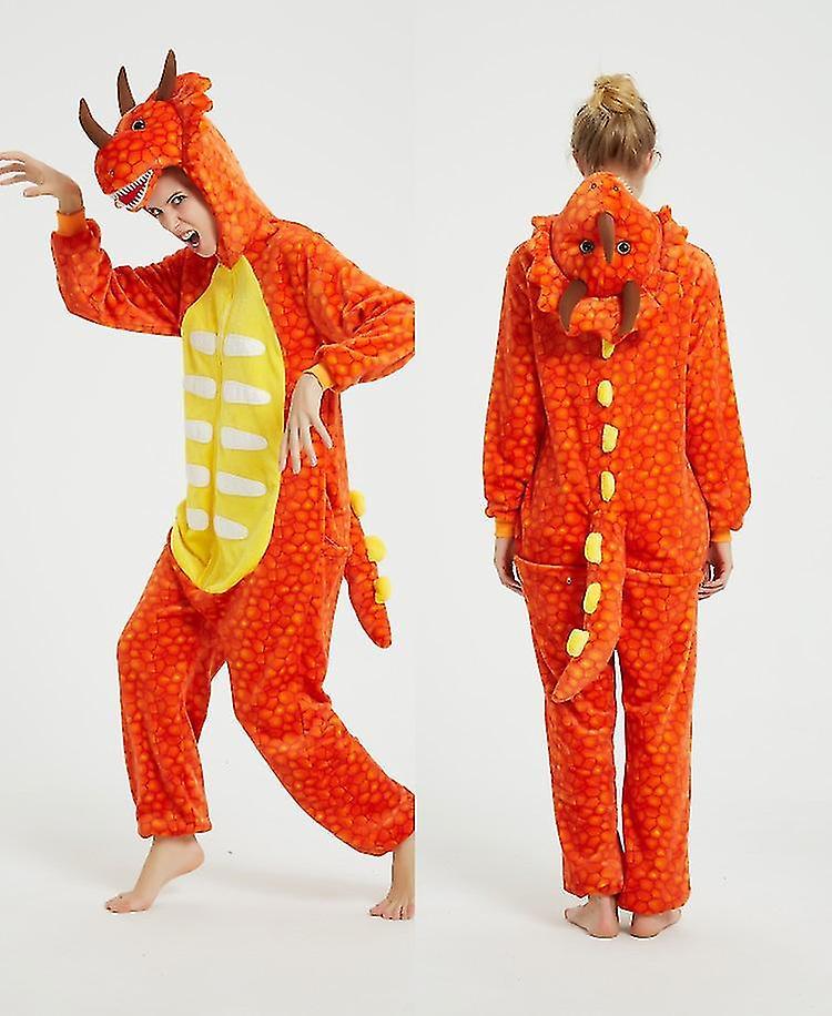 Cartoon Animal One-piece Pajamas For Adults/children Autumn And Winter Flannel