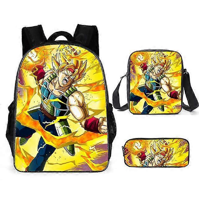 Cartoon Dragon Ball Zaino Casual Stampato Per Bambini Zaino Scolastico Degli Studenti Delle Scuole Primarie E Secondarie Borsa A Tracolla Set Da Tre Pezzi 12 -HGDMV