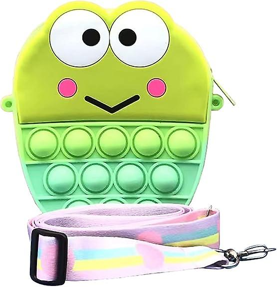 Cartoon Frog Bag Frog Backpack Key Bag Novel And Unique Fun Cute Animal Shapes Coin Bag Satchel Summer Field Green For Boys And Girls