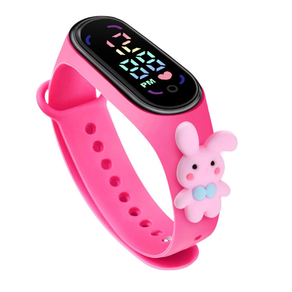 Cartoon Kids Electronic Watch Large Font Screen Accurate Time LED Display Auto Date Full Calendar Weekly Display Watch